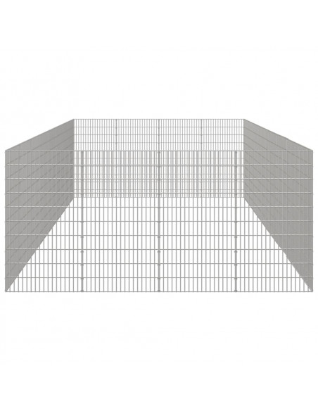 Recinto per Animali Ruspante 24 Pannelli 54x100cm Ferro Zincato