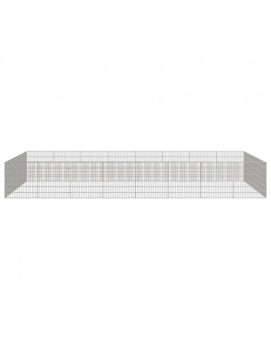 Recinto per Animali Ruspante 24 Pannelli 54x60 cm Ferro Zincato