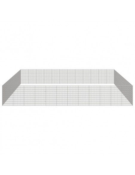 Recinto per Animali Ruspante 48 Pannelli 54x100cm Ferro Zincato