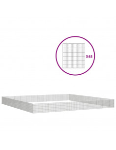 Recinto per Animali Ruspante 48 Pannelli 54x60 cm Ferro Zincato 2