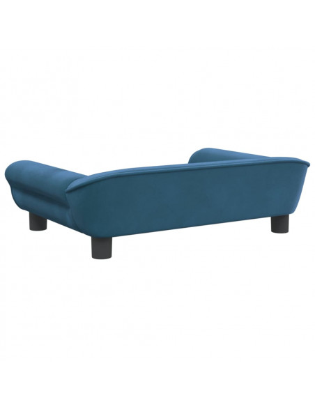 Lettino per Cani Blu 70x48x22 cm in Velluto
