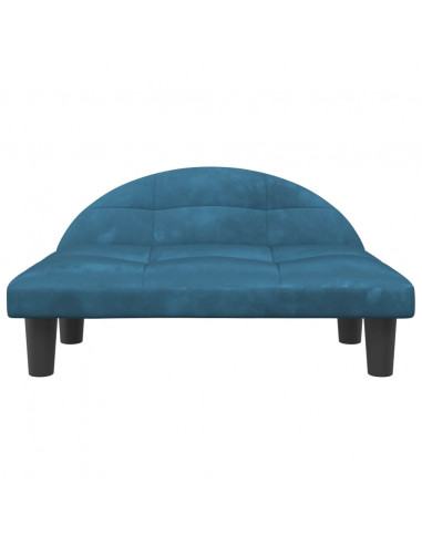 Lettino per Cani Blu 70x52x30 cm in Velluto