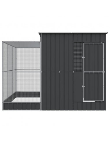 Voliera con Estensione Argento 290x303x216 cm in Acciaio