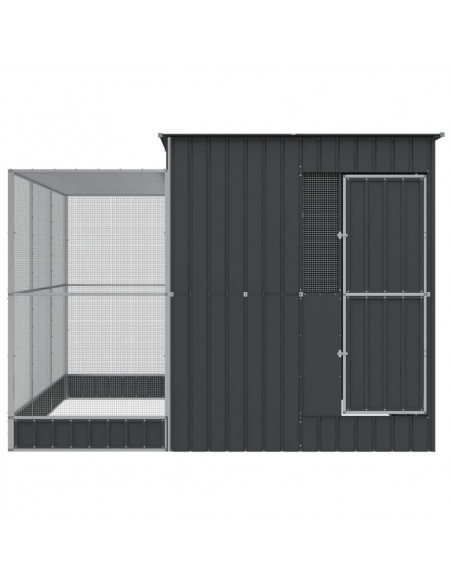 Voliera con Estensione Argento 290x303x216 cm in Acciaio