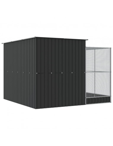 Voliera con Estensione Argento 290x303x216 cm in Acciaio