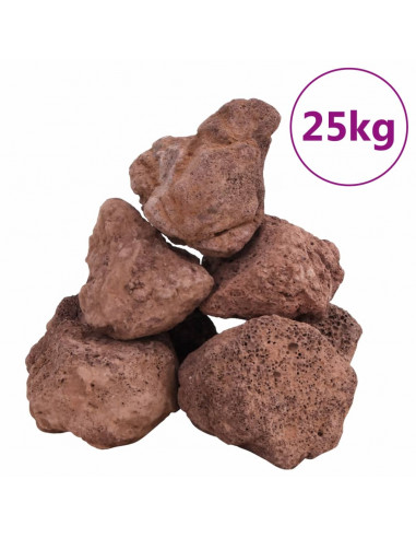 Rocce Vulcaniche 25 kg Rosse 10-30 cm