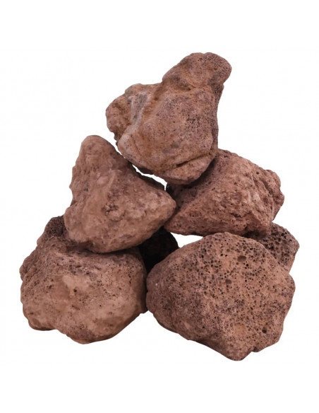 Rocce Vulcaniche 25 kg Rosse 10-30 cm