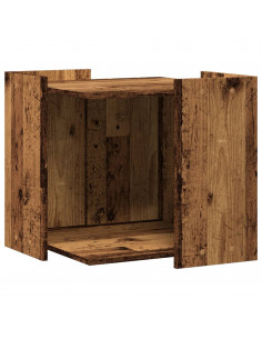 Recinto Lettiera Gatti Legno Vecchio 53x53x51 cm in Truciolato 2