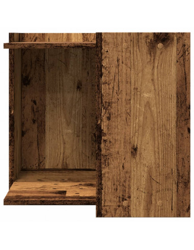 Recinto Lettiera Gatti Legno Vecchio 53x53x51 cm in Truciolato