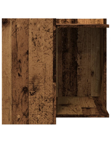 Recinto Lettiera Gatti Legno Vecchio 53x53x51 cm in Truciolato