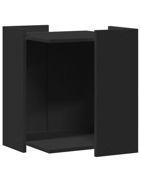 Recinto per Lettiera per Gatti Nero 60x40x40 cm in Truciolato