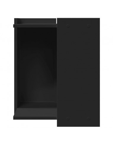 Recinto per Lettiera per Gatti Nero 60x40x40 cm in Truciolato