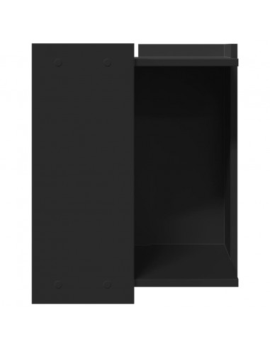 Recinto per Lettiera per Gatti Nero 60x40x40 cm in Truciolato