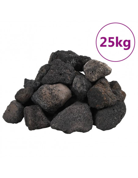 Rocce Vulcaniche 25 kg Nere 5-8 cm