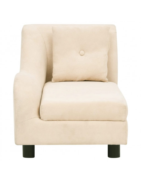 Divano per Cani con Cuscino Crema 83x44x44 cm in Peluche