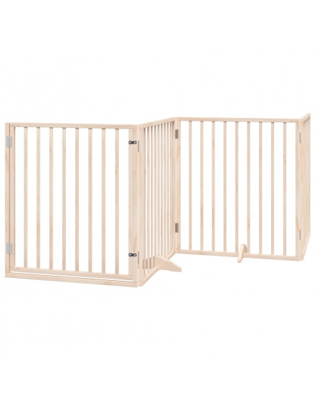 Cancello per Cani Porta Pieghevole 12 Pannelli 960 cm in Pioppo
