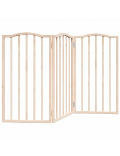 Cancello per Cani Pieghevole 3 Pannelli 150 cm Legno di Pioppo 2