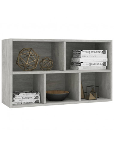 Libreria/Credenza Grigio Cemento 50x25x80 cm Legno Multistrato