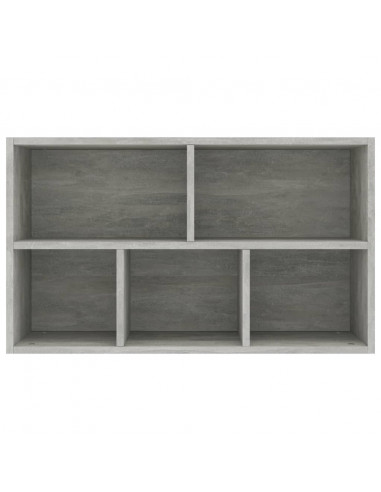 Libreria/Credenza Grigio Cemento 50x25x80 cm Legno Multistrato