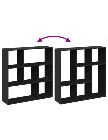 Libreria Divisorio Nera 102x29x103,5 cm in Truciolato