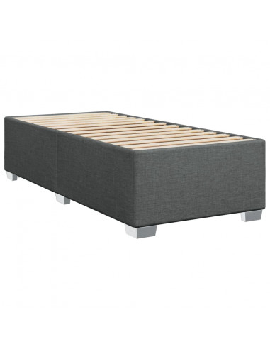 Giroletto a Molle con Materasso Grigio Scuro 90x190 cm Tessuto