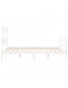 Giroletto con Testiera Bianco Small Double Legno Massello 2