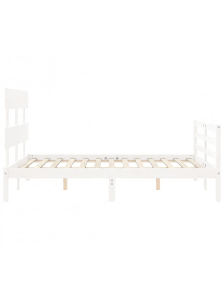 Giroletto con Testiera Bianco Small Double Legno Massello