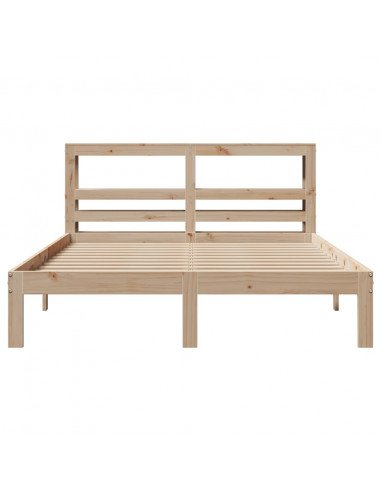 Giroletto con Testiera 140x200 cm in Legno Massello di Pino