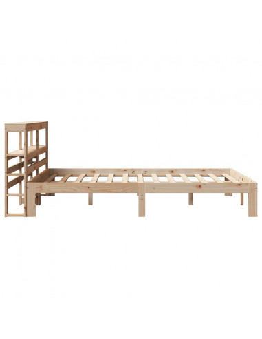 Giroletto con Testiera 140x200 cm in Legno Massello di Pino