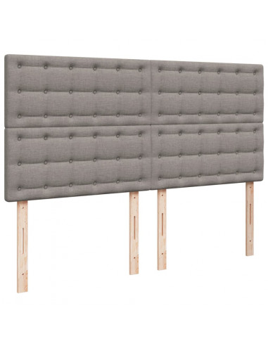 Giroletto a Molle con Materasso Tortora 180x200 cm in Tessuto