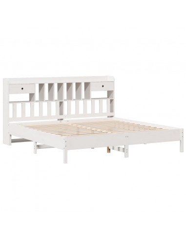 Giroletto con Libreria senza Materasso 180x200 cm in Legno Pino