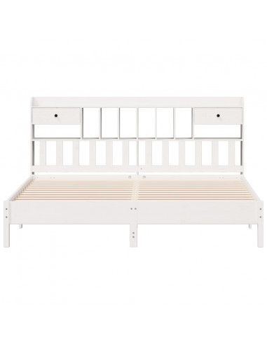 Giroletto con Libreria senza Materasso 180x200 cm in Legno Pino