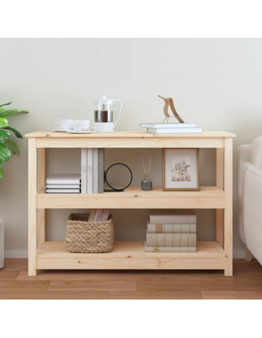 Tavolo Consolle 110x40x74 cm in Legno Massello di Pino