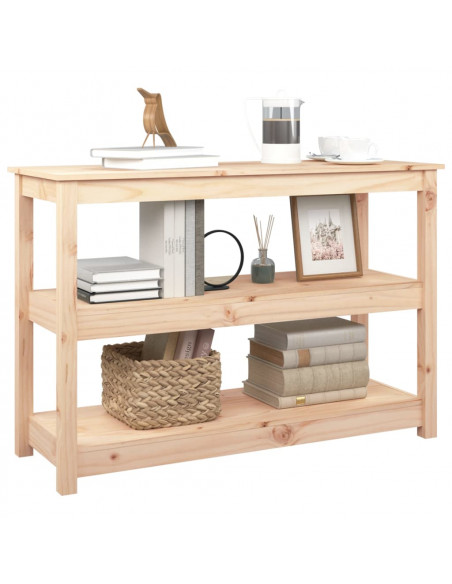 Tavolo Consolle 110x40x74 cm in Legno Massello di Pino