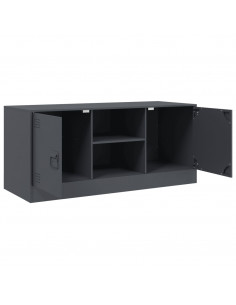 Mobile Porta TV Antracite 99x39x44 cm in Acciaio 2