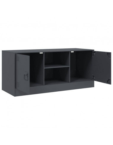 Mobile Porta TV Antracite 99x39x44 cm in Acciaio