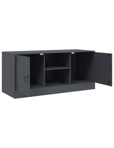 Mobile Porta TV Antracite 99x39x44 cm in Acciaio