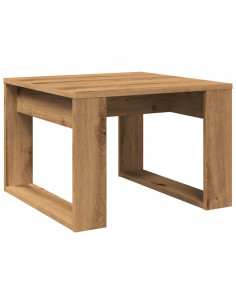 Tavolino da Salotto Rovere Artigianale 50x50x35cm in Truciolato 2