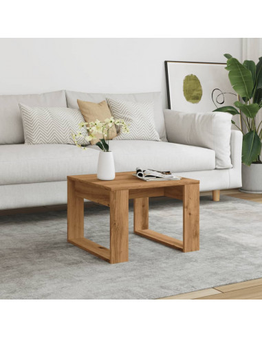 Tavolino da Salotto Rovere Artigianale 50x50x35cm in Truciolato