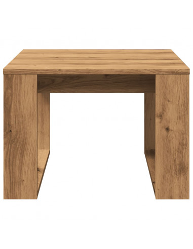 Tavolino da Salotto Rovere Artigianale 50x50x35cm in Truciolato