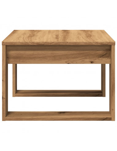 Tavolino da Salotto Rovere Artigianale 50x50x35cm in Truciolato