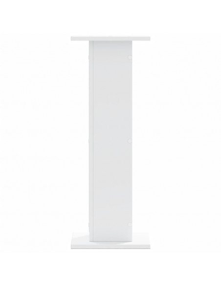 Supporti Altoparlanti 2 pz Bianchi 30x30x80cm Legno Multistrato