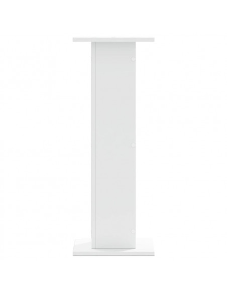 Supporti Altoparlanti 2 pz Bianchi 30x30x80cm Legno Multistrato