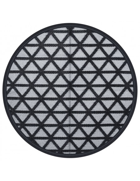Tappeto da Esterni Nero Ø200 cm in PP