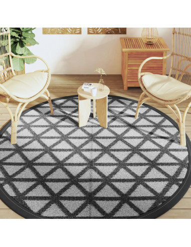 Tappeto da Esterni Nero Ø200 cm in PP