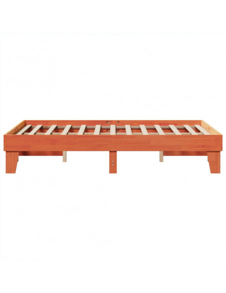 Letto senza Materasso Marrone Cera 135x190 cm in Legno di Pino