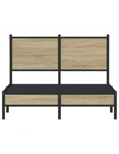 Giroletto con Testiera in Metallo Rovere Sonoma 120x200 cm