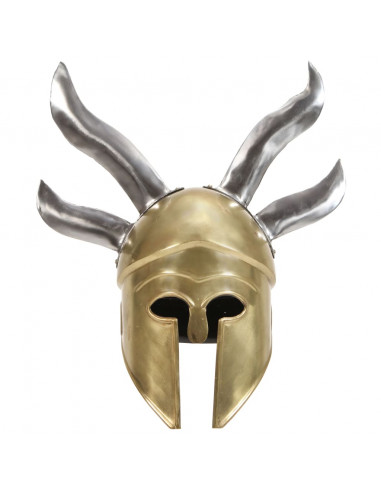 Elmo da Guerriero Greco Antico per LARP in Acciaio Ottone