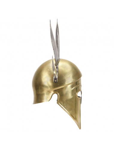 Elmo da Guerriero Greco Antico per LARP in Acciaio Ottone