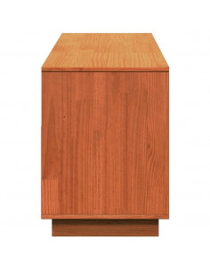 Mobile TV Marrone Cera 140x37x50 cm Legno Massello di Pino 2